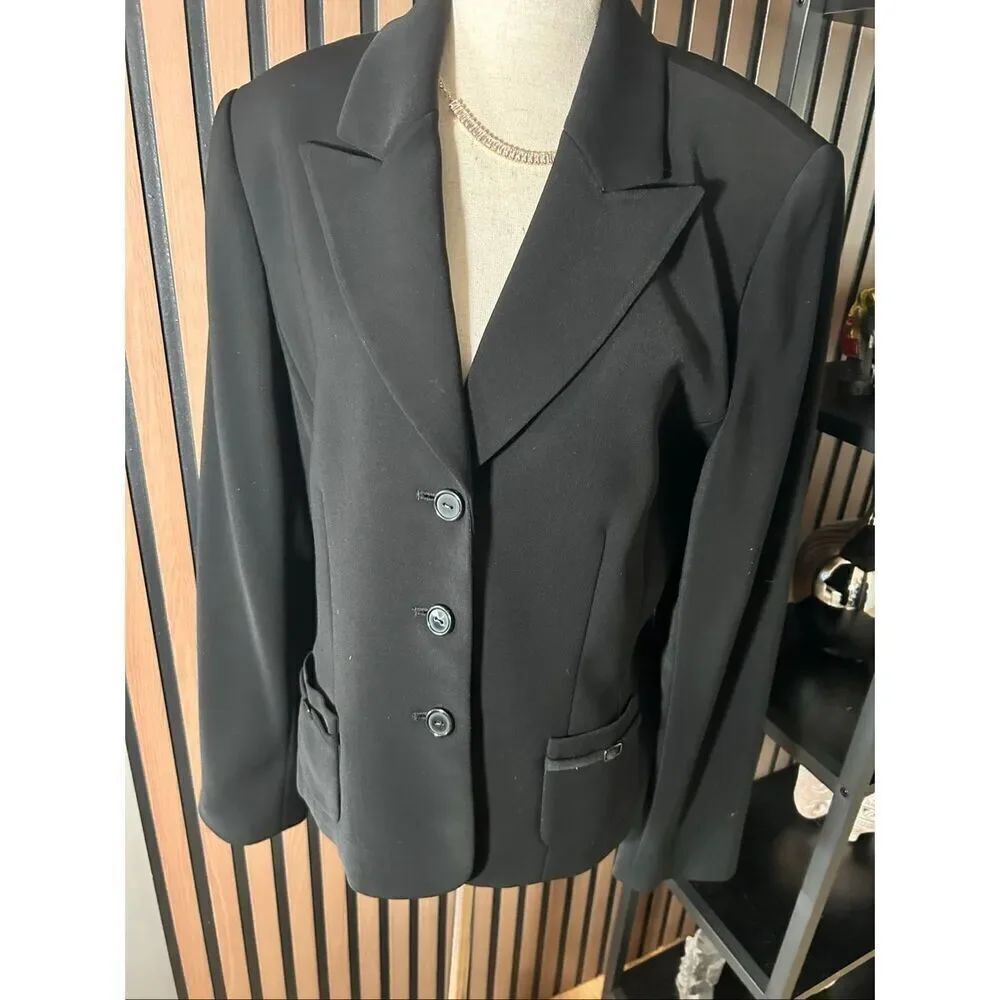 Tahari work blazer black size 10 work attire work blazer classy work attire